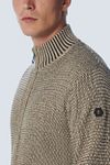 No Excess Strickjacke Zipper Beige Model / Detail