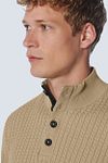 No Excess Mocker Pullover Beige Model / Detail