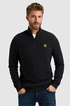 PME Legend Pull Half Zip Mouliné Noir Model / Voorkant