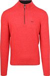 NZA Half Zip Trui Christopher Melange Rood 24HN414-1507 kopen | Suitable