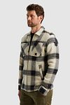 PME Legend Overshirt Heavy Yarn Ruter Krem Model / Zijkant