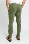 Passande Chino Plato Corduroy Grön Model / Achterkant