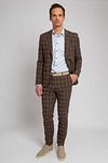 Passer Strato Toulon William Checkered Suit Brun Model / Voorkant