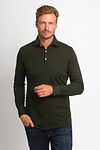 Suitable Camicia Polo Shirt Dark Green Model / Voorkant