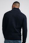 Petrol Kabelstrickjacke Nunam Navy Model / Achterkant