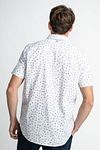 Petrol Short Sleeve Overhemd Print Groen Model / Achterkant