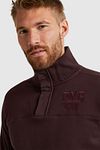 PME Legend Half Button Zip Trui Bordeaux   Model / Detail