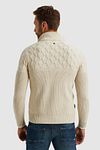 PME Legend Knitted Half Zip Trui Ecru Model / Achterkant