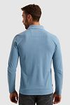 PME Legend Long Sleeve Polo Shirt Garment Dye Piqué Blue Model / Achterkant