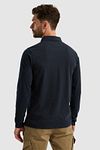 PME Legend Longsleeve Polo Shirt Stripes Navy Model / Voorkant