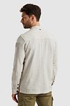 PME Legend Overshirt 2 Tone Slub Ivoire Model / Achterkant