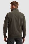PME Legend Sweat Button Jacket Dunkelgrün Model / Achterkant