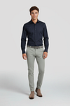 Profuomo Twill Shirt Extra Long Sleeves Navy Model / Voorkant