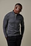 Profuomo Half Zip Pullover Merino Wool Anthracite Model / Voorkant