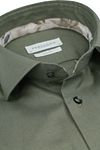 Profuomo Chemise Twill Vert Olive Product / Detail