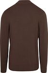 Profuomo Half Zip Pullover Luxury Basic Brun Product / Achterkant