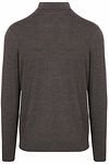 Profuomo Half Zip Pullover Merino Wool Dark Brown Product / Achterkant