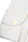 Profuomo Shirt Extra Lange Mouwen Travel Streep Beige Product / Detail