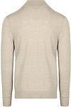 Sweter Profuomo Half Zip z wełny merynosów w kolorze beżowym Product / Achterkant