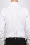 Profuomo Suspenders Solid White Model / Achterkant