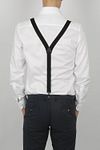 Profuomo Suspenders Solid Black Model / Achterkant