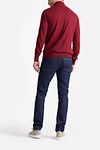 KING Essentials The Michael maglia in merino con half zip rossa Model / Achterkant