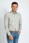 Suitable Shirt Paisley Green  Model / Voorkant with Bram