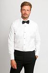 Suitable Smoking Overhemd Wit Slim-Fit Model / Voorkant