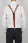 Sir Redman Suspenders Combi Pack Sposo Stiloso Burgundy Model / Achterkant