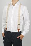 Sir Redman Suspenders Combo Pack Dapper Dot Beige Model / Voorkant