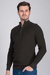 Suitable George Pullover Half Zip Dark Green Model / Voorkant