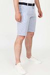 Suitable Pim Short Stripes Blue Model / Voorkant with Emiel