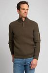 Suitable Half Zip Pullover Noord Dark Green Model / Voorkant