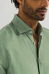 State of Art Chemise De Lin Vert Model / Detail