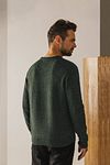 State Of Art Sweater Donegal Melange Dark Green Model / Achterkant