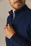 State Of Art Half Zip Pullover Estate Dark Blue Model / Detail