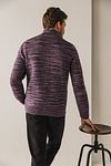 State Of Art maglione mélange con mezza zip bordeaux Model / Achterkant