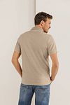 State of Art polo i Oxford-stil med beige placketdetaljer Model / Achterkant