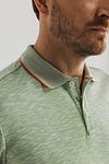 State of Art Polo Slubmelange Leaf Green Model / Detail