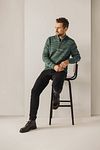 State Of Art Half Zip Trui Melange Groen Model / Voorkant