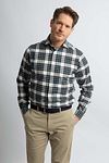 Steppin' Out Camicia in flanella a quadri nero/verde Model / Voorkant