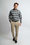 Steppin' Out Camicia in flanella a quadri nero/verde Model / Voorkant