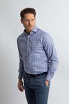 Camisa Steppin' Out de cuadros azul Model / Voorkant