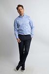 Steppin' Out Chemise Regular Fit Dobby Bleu Clair Model / Voorkant