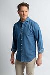 Steppin' Out Hemd Chambray Blau Model / Voorkant