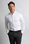 Steppin' Out Koszula Slim Fit z twillu biała Model / Voorkant