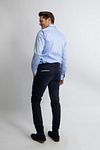 Steppin' Out Koszula Slim Fit Dobby Jasnoniebieska Model / Achterkant