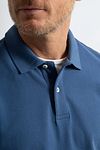 Steppin' Out Longsleeve Polo Piqué Classic Bleu Mid Model / Detail