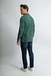 Steppin' Out longsleeve polo z piqué, klasyczne, ciemnozielone Model / Achterkant