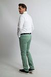 Steppin' Out Overhemd Slim-Fit Dobby Wit Model / Achterkant
